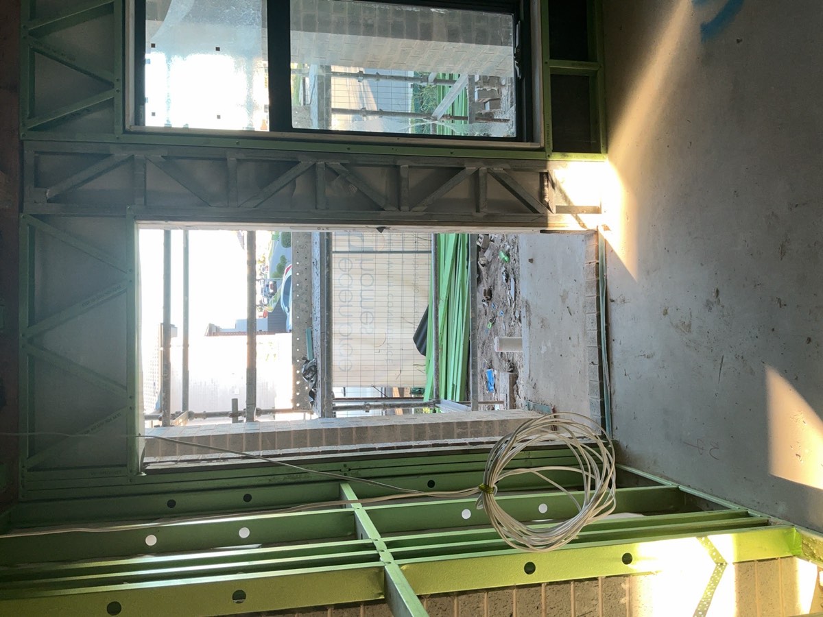 An external door that was never hung